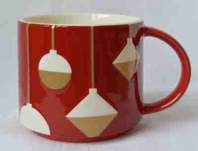 STARBUCKS Christmas Coffee Mug Cup Red Bone China 2012 Ornaments Tea Large 16oz  - Sold on eBay Nov, 17th 2018 for $7.19