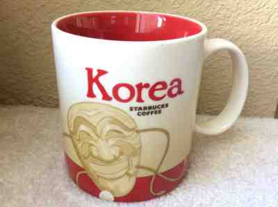 2012 STARBUCKS Global Icon Series KOREA MASK 16 oz Coffee Mug RARE Chipped AS IS - Sold on eBay Nov, 16th 2018 for $39.99