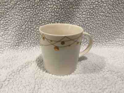 Starbucks Mug Coffee Cup 2012 Gold Christmas Holiday Ornaments On White - Sold on eBay Nov, 16th 2018 for $3.80