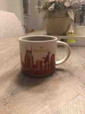 Starbucks NASHVILLE  - YOU ARE HERE Collection 2012 14 oz Coffee Mug Cup - Sold on eBay Nov, 14th 2018 for $20.00