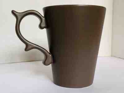 STARBUCKS TAZO TEA TEAVANA 2012 Taupe Gray Rococo Scroll Handle 16oz Mug Cup - Sold on eBay Nov, 14th 2018 for $20.00