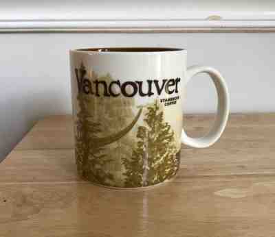2012 STARBUCKS VANCOUVER 16 Oz Global Icon Mug - Tan, Brown - EUC - Sold on eBay Nov, 11th 2018 for $30.00