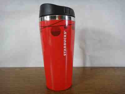 Starbucks 2012 Stainless16 oz.Travel Coffee Mug Tumbler Red String Lights  - Sold on eBay Nov, 11th 2018 for $4.30