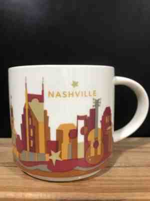 Starbucks NASHVILLE  - YOU ARE HERE Collection 2012 14 oz Coffee Mug Cup - Sold on eBay Nov, 10th 2018 for $15.50