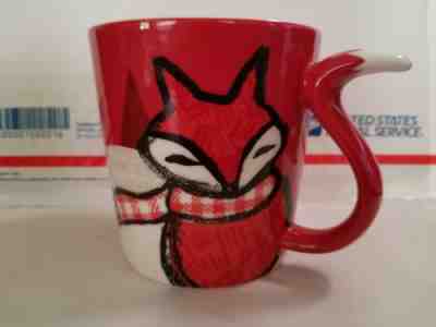 NEW 2012 Starbucks Red Fox Tail Handle Coffee - Tea Mug Cup - Sold on eBay Nov, 9th 2018 for $10.00