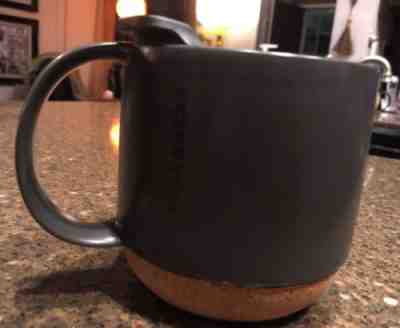 2013 Starbucks Coffee Charcoal Ceramic & Cork 12 oz Coffee Mug Cup with Lid NEW - Sold on eBay Nov, 17th 2018 for $25.00