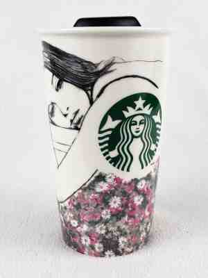 Starbucks + Charlotte Ronson Ceramic Tumbler Mug with Lid, 12oz. 2013 - Sold on eBay Nov, 17th 2018 for $32.99