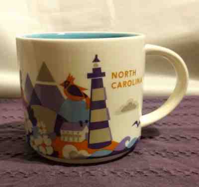 2013 STARBUCKS NORTH CAROLINA COLLECTOR SERIES YOU ARE HERE MUG 14 OZ  - Sold on eBay Nov, 17th 2018 for $20.49