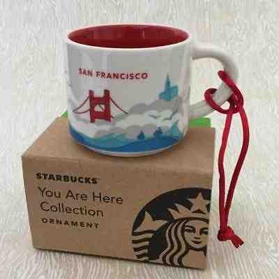 Starbucks San Francisco Mini City Mug Christmas Ornament You Are Here 2013 - Sold on eBay Nov, 16th 2018 for $15.99