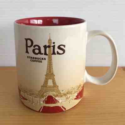 16oz Starbucks Coffee Mug France Eiffel Tower City Paris 2013 - Sold on eBay Nov, 15th 2018 for $15.99