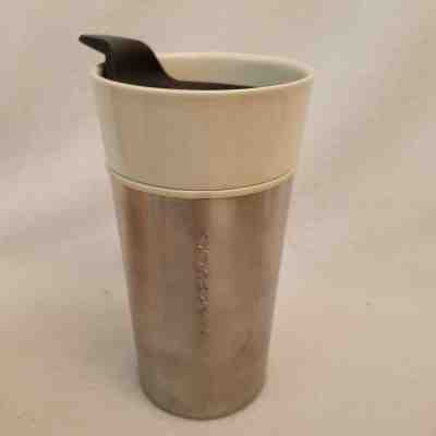 Starbucks Coffee Travel Mug Tumbler Stainless Steel Metal Ceramic 12 oz 2013 - Sold on eBay Nov, 15th 2018 for $16.96
