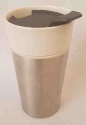 STARBUCKS Stainless Steel Insulated Tumbler Travel Coffee Mug 12 oz. w Lid 2013 - Sold on eBay Nov, 15th 2018 for $16.11