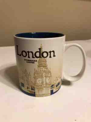 Starbucks London England City Mug Big Ben Skyline Blue 2013 Coffee Cup 16 oz - Sold on eBay Nov, 15th 2018 for $20.00