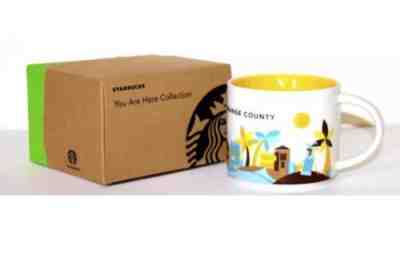 Starbucks Orange County CA City Cup Mug "You Are Here" YAH Collection 14 Oz 2013 - Sold on eBay Nov, 13th 2018 for $24.99