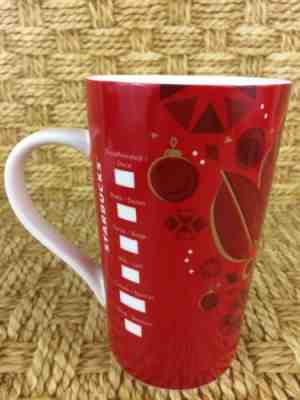2013 Starbucks Mug Tall Red Christmas Holiday Ornaments 16 oz Coffee Cup NEW - Sold on eBay Nov, 12th 2018 for $13.85