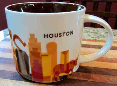 NEW 2013 Starbucks HOUSTON "You are Here" Collection Coffee Mug Cup 14 oz - Sold on eBay Nov, 11th 2018 for $10.15