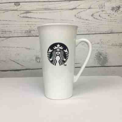 Starbucks Grande Ceramic Tall Cup 16oz Coffee Mug White With Mermaid Logo 2013 - Sold on eBay Nov, 11th 2018 for $14.77
