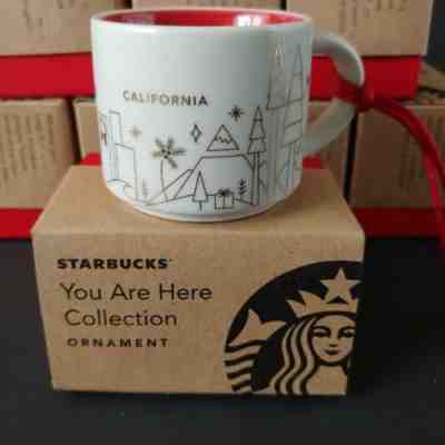 Starbucks Ornament Mug You Are Here California 2014 Mini Coffee Cup with Box New - Sold on eBay Nov, 17th 2018 for $10.99