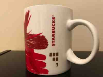 STARBUCKS COFFEE MUG 2014 CHRISTMAS HOLIDAY RED & GOLD DESIGN POINSETTIA 12 OZ - Sold on eBay Nov, 17th 2018 for $7.00