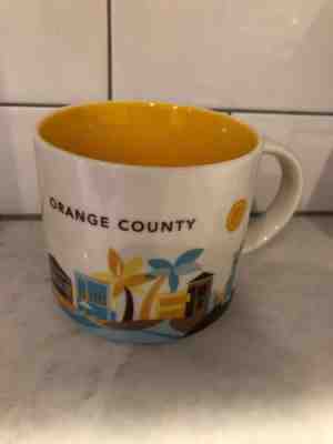 Starbucks 14 oz YAH Mug 2014 ORANGE COUNTY You Are Here Cup NWT No Box - Sold on eBay Nov, 13th 2018 for $12.80