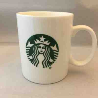 STARBUCKS 2014 Classic Coffee Mug Cup White W/ Green MERMAID Logo 14 oz - Sold on eBay Nov, 13th 2018 for $14.25