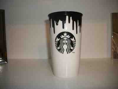 STARBUCKS Band of Outsiders 2014 12fl oz Coffee Travel Tumbler Mug Black Drip - Sold on eBay Nov, 13th 2018 for $15.99