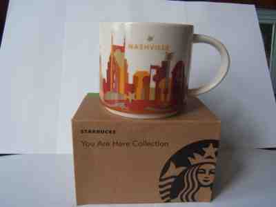 Starbucks NASHVILLE 2014 Porcelain 14 fl oz Mug (YOU ARE HERE Collection) - Sold on eBay Nov, 12th 2018 for $21.99