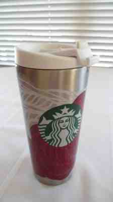2014 Starbucks Travel Mug Stainless Steel 16oz. Rose design.  - Sold on eBay Nov, 11th 2018 for $19.99