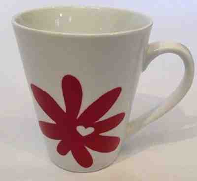 Starbucks 2014 Coffee Tea Mug White with Red Flower 13 oz NEW - Sold on eBay Nov, 11th 2018 for $17.99