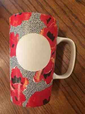 Starbucks 16 Oz Red Poppy Flower Tall Ceramic Mug Cup | Dot Collection | 2015 - Sold on eBay Nov, 17th 2018 for $4.99