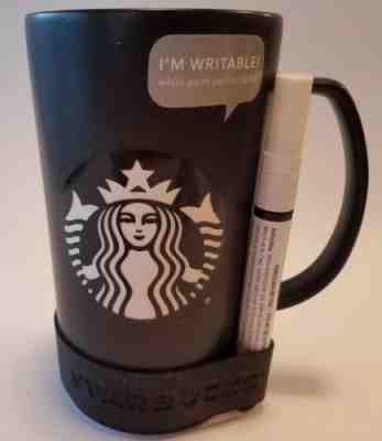 Starbucks 2015 Writable w/Pen & Band Engraved Coffee Cup Tea Mug 16 oz - Sold on eBay Nov, 16th 2018 for $18.77