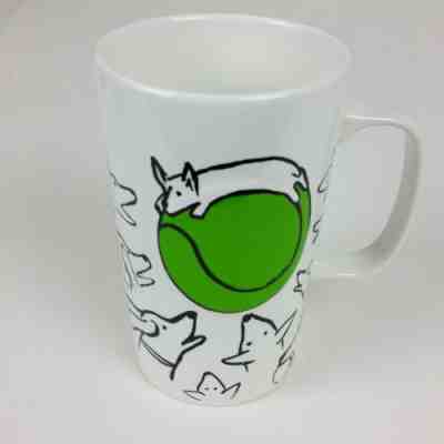 Starbucks 2015 Dog And Tennis Ball Ceramic Mug 16 Oz - Sold on eBay Nov, 15th 2018 for $20.99