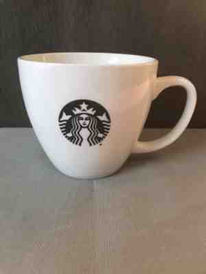 Starbucks White Ceramic Mug Cup with Black Mermaid Logo 20oz - 2015  - Sold on eBay Nov, 15th 2018 for $6.00