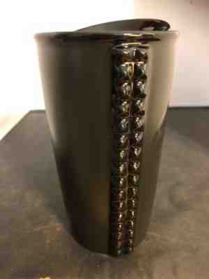 Starbucks 2015 Studded Mermaid Matte Black Matte Creamic Travel Mug 16oz - Sold on eBay Nov, 13th 2018 for $9.90