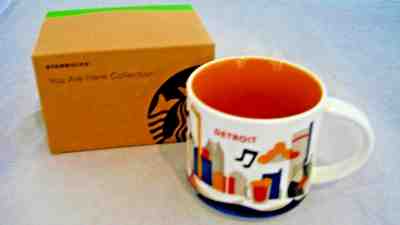 STARBUCKS Detroit "You Are Here" Coffee Cup Mug 2015, 12 oz. - Sold on eBay Nov, 12th 2018 for $24.99