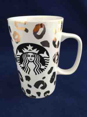 2015 STARBUCKS Tall Cheetah Leopard Print Gold 16 oz Coffee Cup Mug - FREE SHIP! - Sold on eBay Nov, 12th 2018 for $21.99