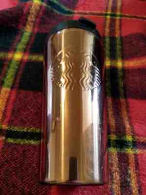 Starbucks 2015 Stainless Steel Copper Tall Travel Mug 16 oz. Tumbler Siren/logo - Sold on eBay Nov, 12th 2018 for $12.00