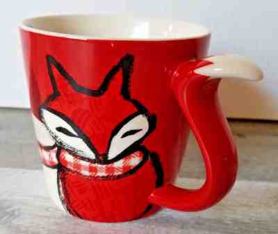 Starbucks Red Fox w/ Tail Handle Coffee Cup Mug 8 oz Christmas 2016 - Sold on eBay Nov, 18th 2018 for $24.95