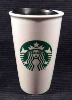 Starbucks 2016 Double Wall Travel Coffee Mug Tumbler 12 OZ Ceramic - Sold on eBay Nov, 16th 2018 for $11.99