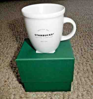 Starbucks white Abbey Demitasse Cup Holiday 2016 Mini Espresso Mug 3oz NIB - Sold on eBay Nov, 15th 2018 for $8.99