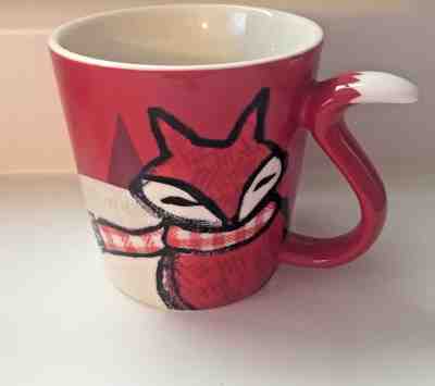 Starbucks 2016 Fox Mug Tail Handle Holiday Winter 12oz - Sold on eBay Nov, 12th 2018 for $19.99