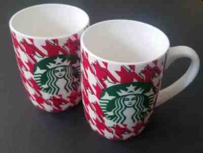 2 Starbucks 10 oz. Red Houndstooth Plaid Check Mugs Cups New 2017 Christmas - Sold on eBay Nov, 17th 2018 for $5.50