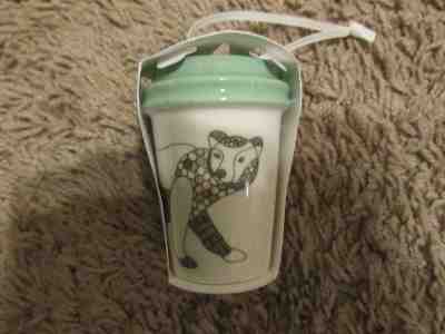 NEW Starbucks Polar Bear Christmas Ornament Ceramic Tumbler Mug 2017 - Sold on eBay Nov, 16th 2018 for $9.99