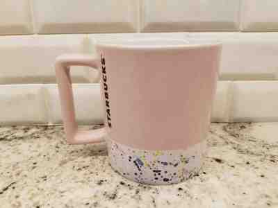 STARBUCKS 2017 PINK PASTELS GREEN BLUE YELLOW SPECK COFFEE MUG CUP 12 FL OZ  - Sold on eBay Nov, 16th 2018 for $7.99