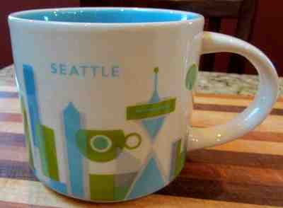 2017 14oz Starbucks SEATTLE "You Are Here" Coffee Mug Cup YAH Collection - Sold on eBay Nov, 10th 2018 for $9.50