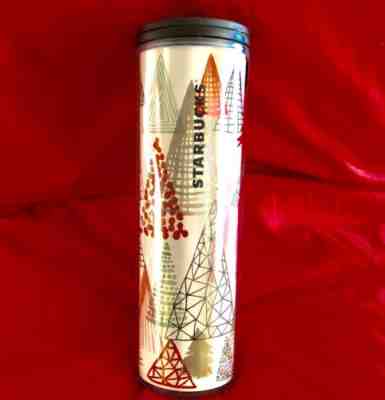 New Starbucks 2017 Christmas Holiday Travel Tumbler Mug Coffee Cup - Sold on eBay Nov, 10th 2018 for $5.00