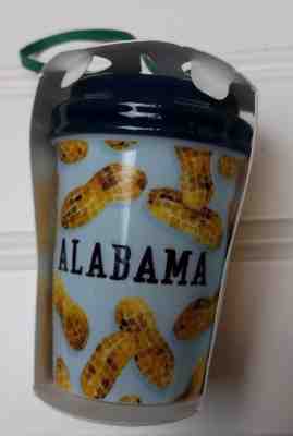 Starbucks Alabama State Ceramic Cup Mug Ornament Peanuts Holiday Official 2017  - Sold on eBay Nov, 9th 2018 for $19.99