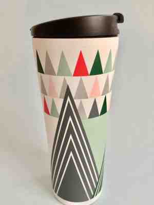 Starbucks 2017 Travel Mug Cup With Lid Christmas Trees 12 fl oz New With Tag - Sold on eBay Nov, 9th 2018 for $12.75