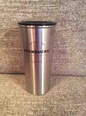 STARBUCKS COFFEE 2017 STAINLESS STEEL & BLACK 16 OZ. TRAVEL MUG TUMBLER NEW - Sold on eBay Nov, 9th 2018 for $16.99