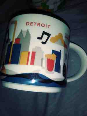 Starbucks Coffee 2017 14oz YAH Mug DETROIT You Are Here Collection   - Sold on eBay Nov, 8th 2018 for $14.95